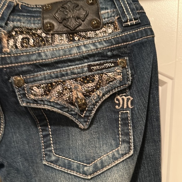 Miss Me Dark Blue Boot Cut Jeans Size 26 - Picture 5 of 6